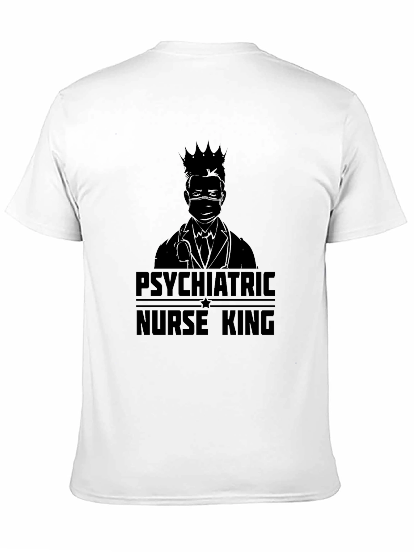 Black Psychiatric Nurse King T-Shirt view 11