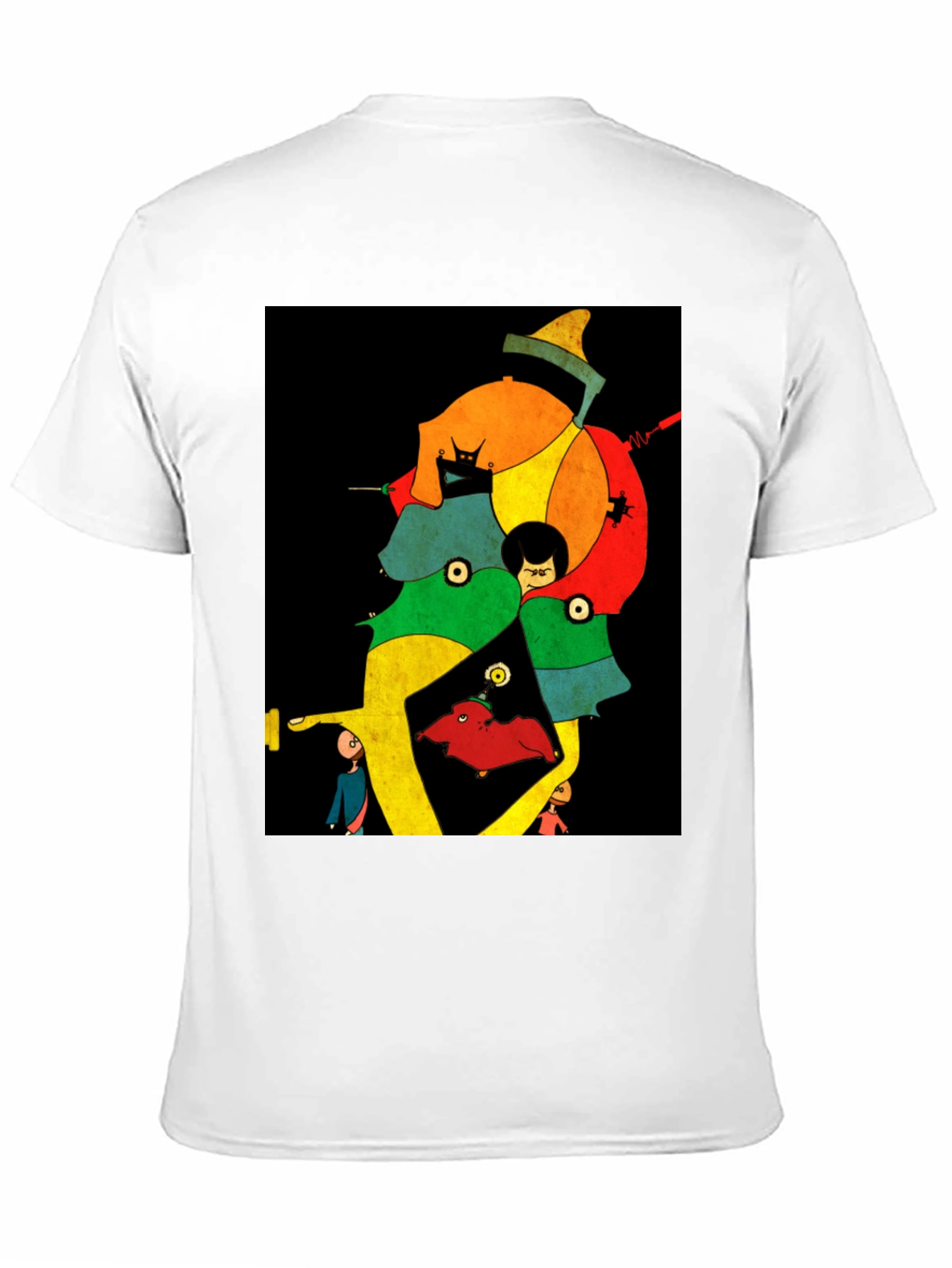 Black Abstract Art Print Black T-Shirt view 11