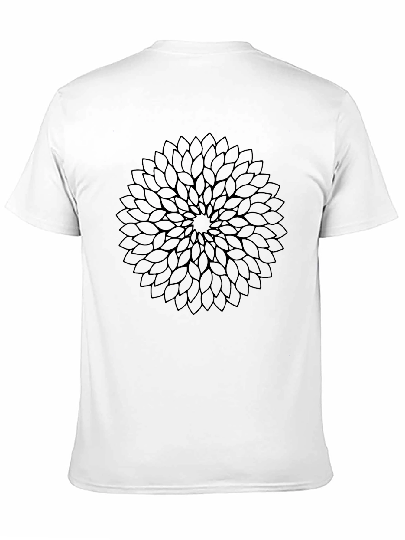 Black Black Floral Mandala Graphic T-Shirt view 11