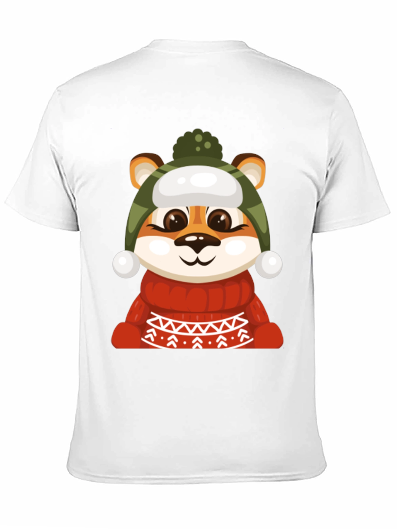 Black Cartoon Animal in Hat Sweater T-Shirt view 11