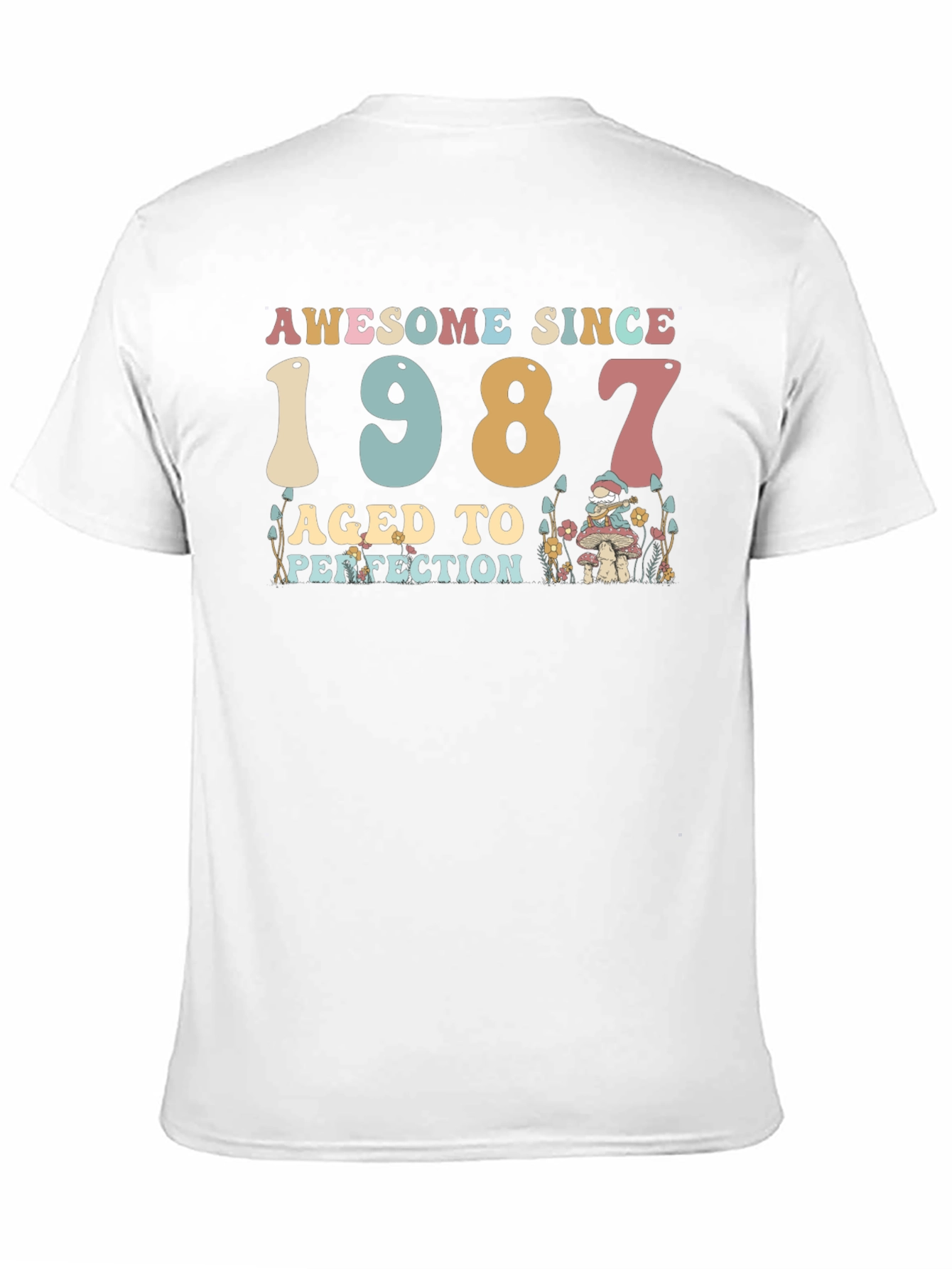 Black Awesome Since 1987 Birthday T-Shirt view 11