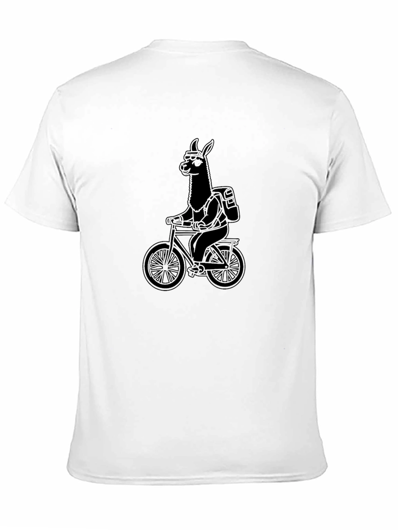 Black Llama Biker Graphic Tee - Black T-Shirt view 11