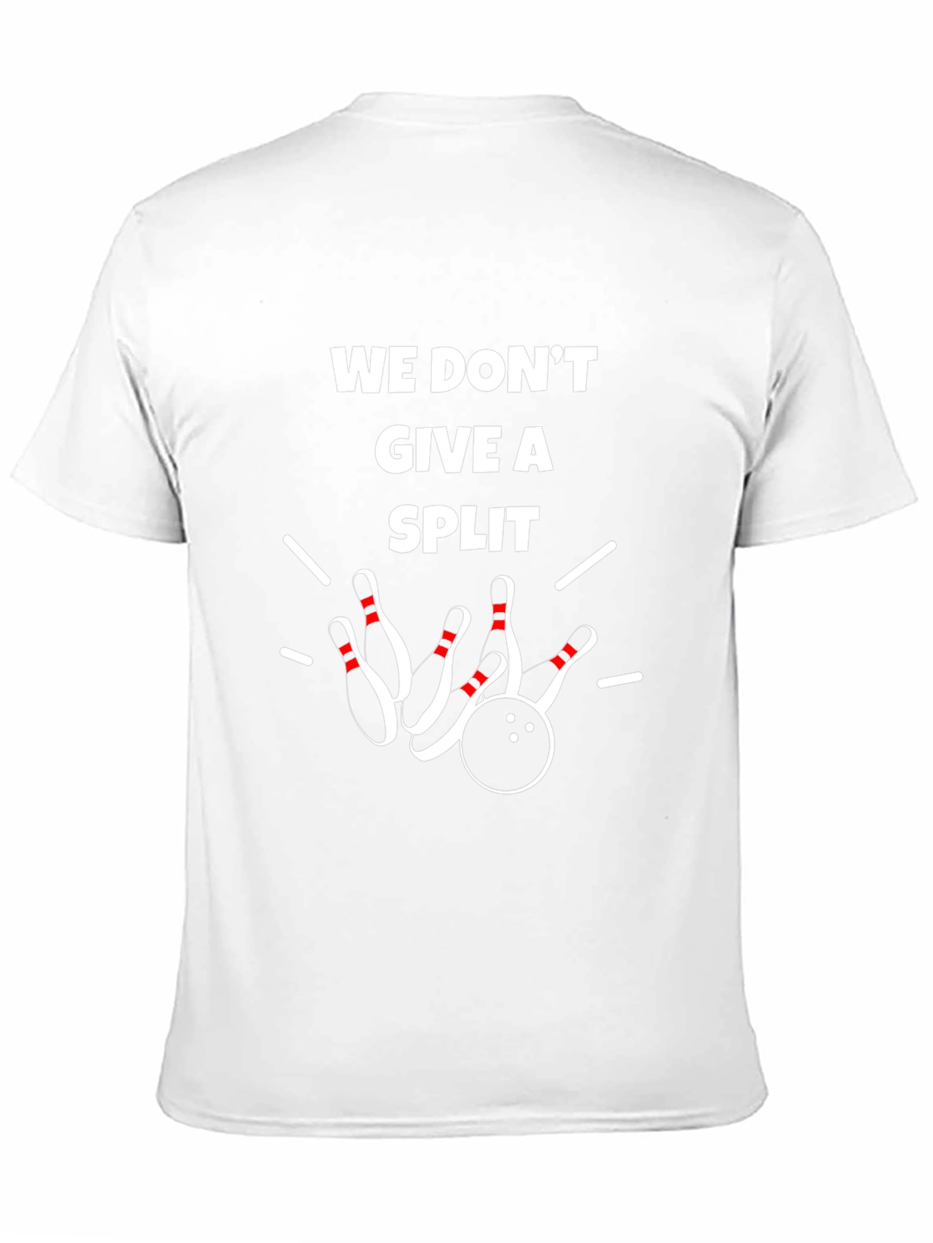 Black We Don't Give a Split Bowling T-Shirt view 11