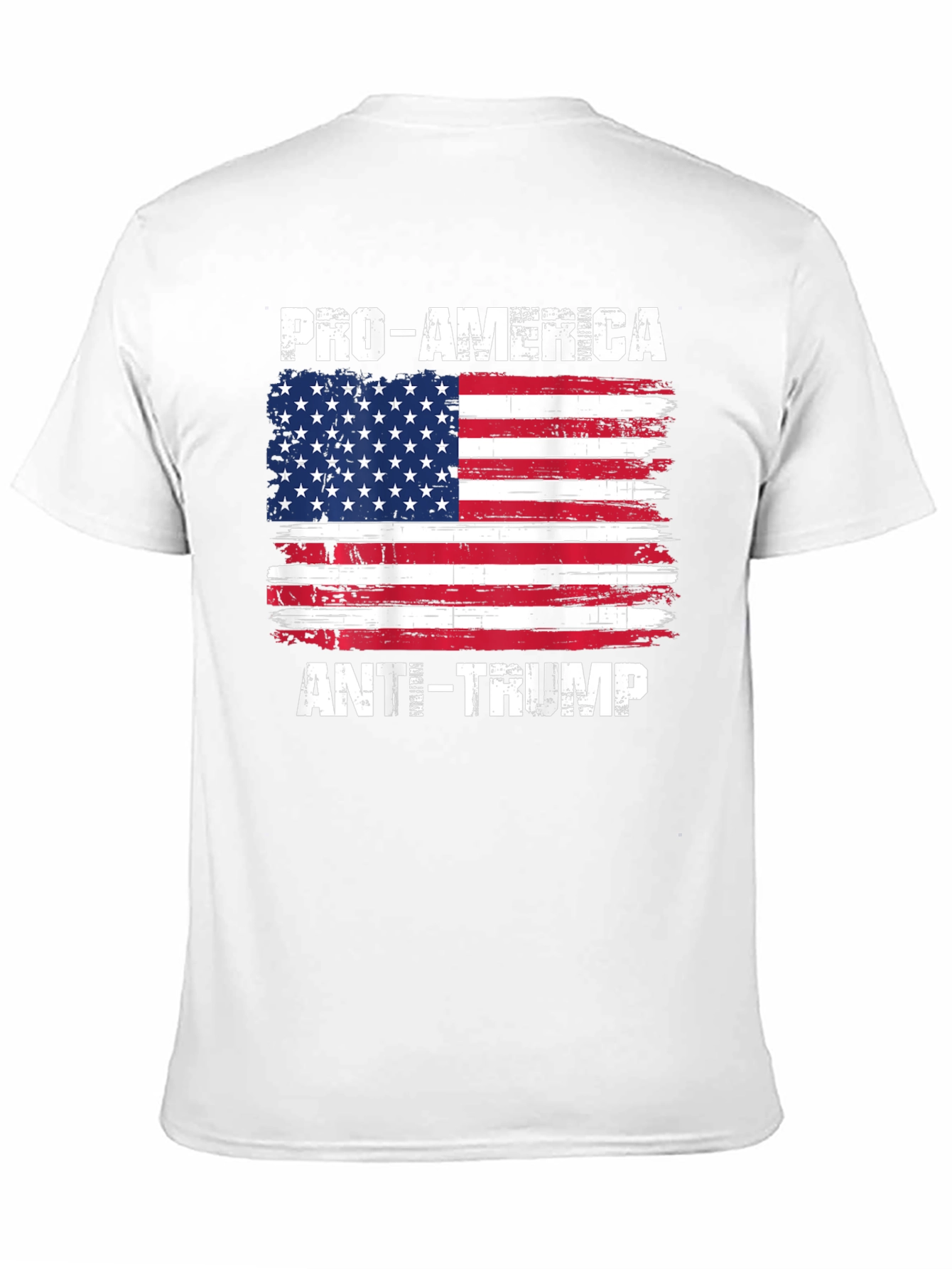 Black Pro-America Anti-Trump USA Flag T-Shirt view 11
