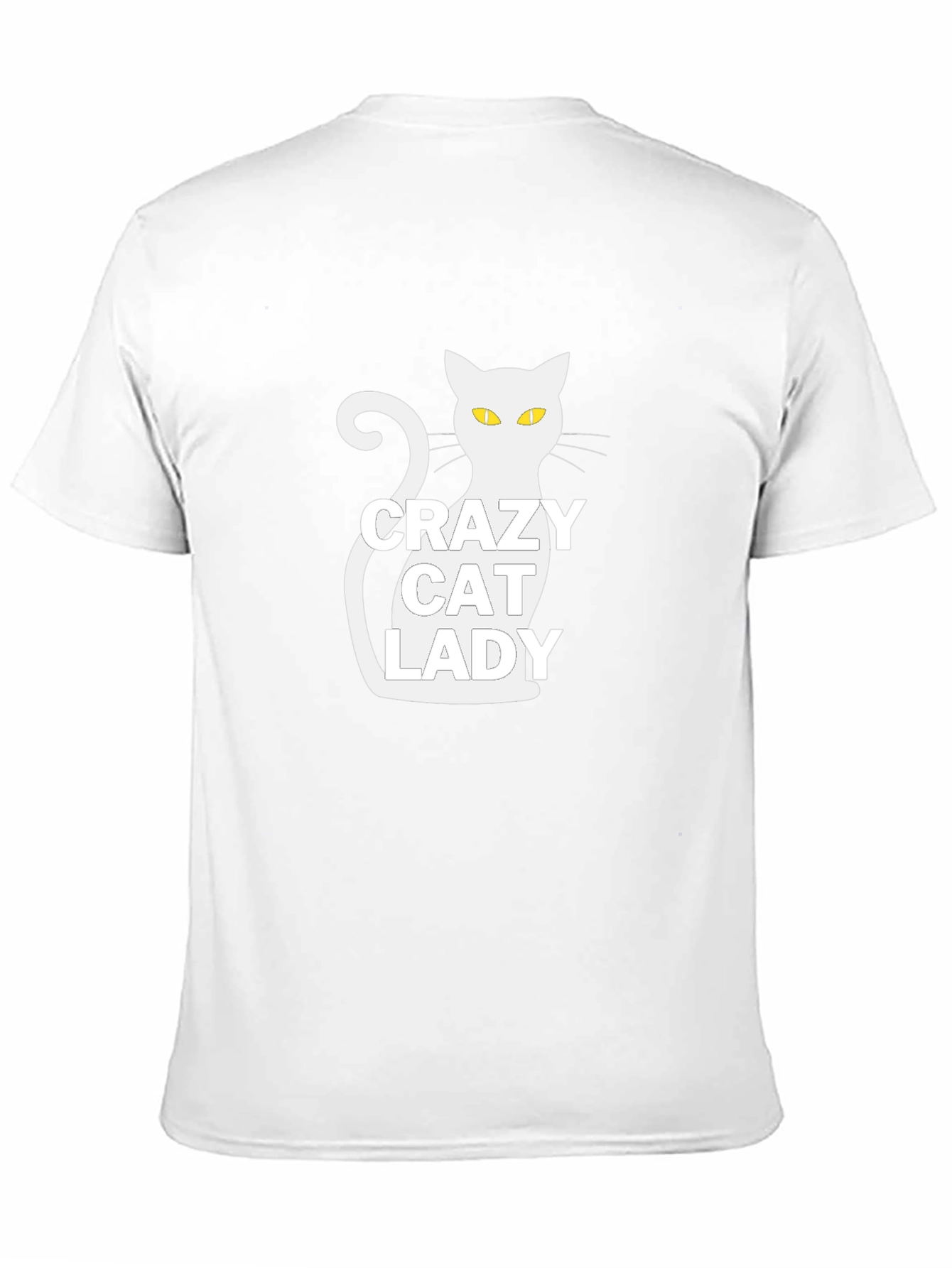Black Crazy Cat Lady T-Shirt - Novelty Tee view 11