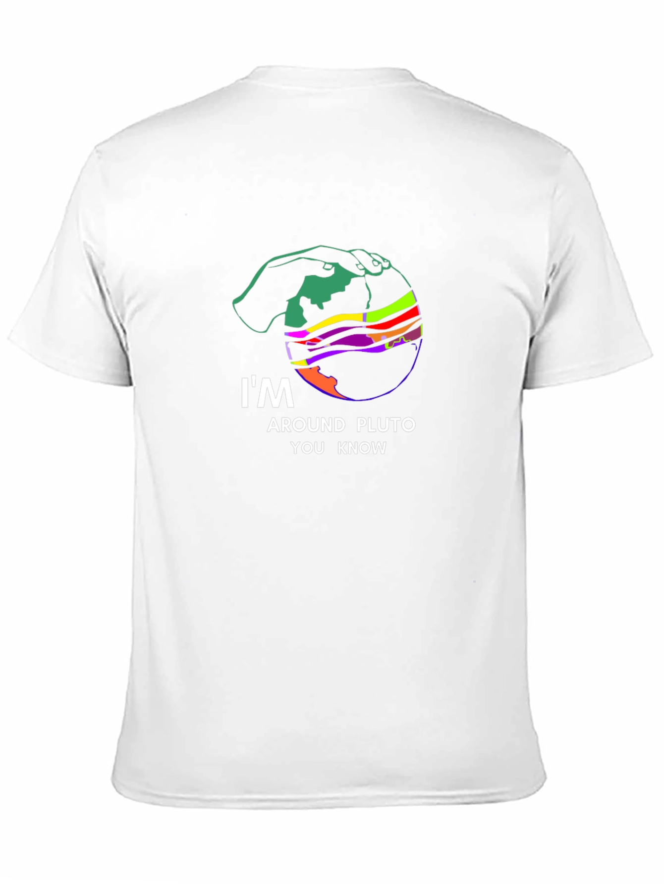 Black Around Pluto Graphic T-Shirt - Black Crew Neck Tee view 11