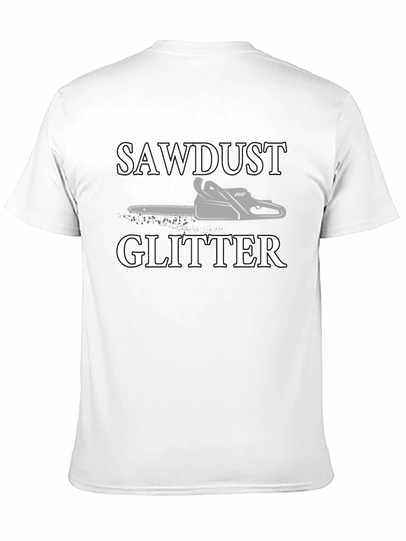 Black Sawdust Glitter T-Shirt - Black - Chainsaw Design view 11