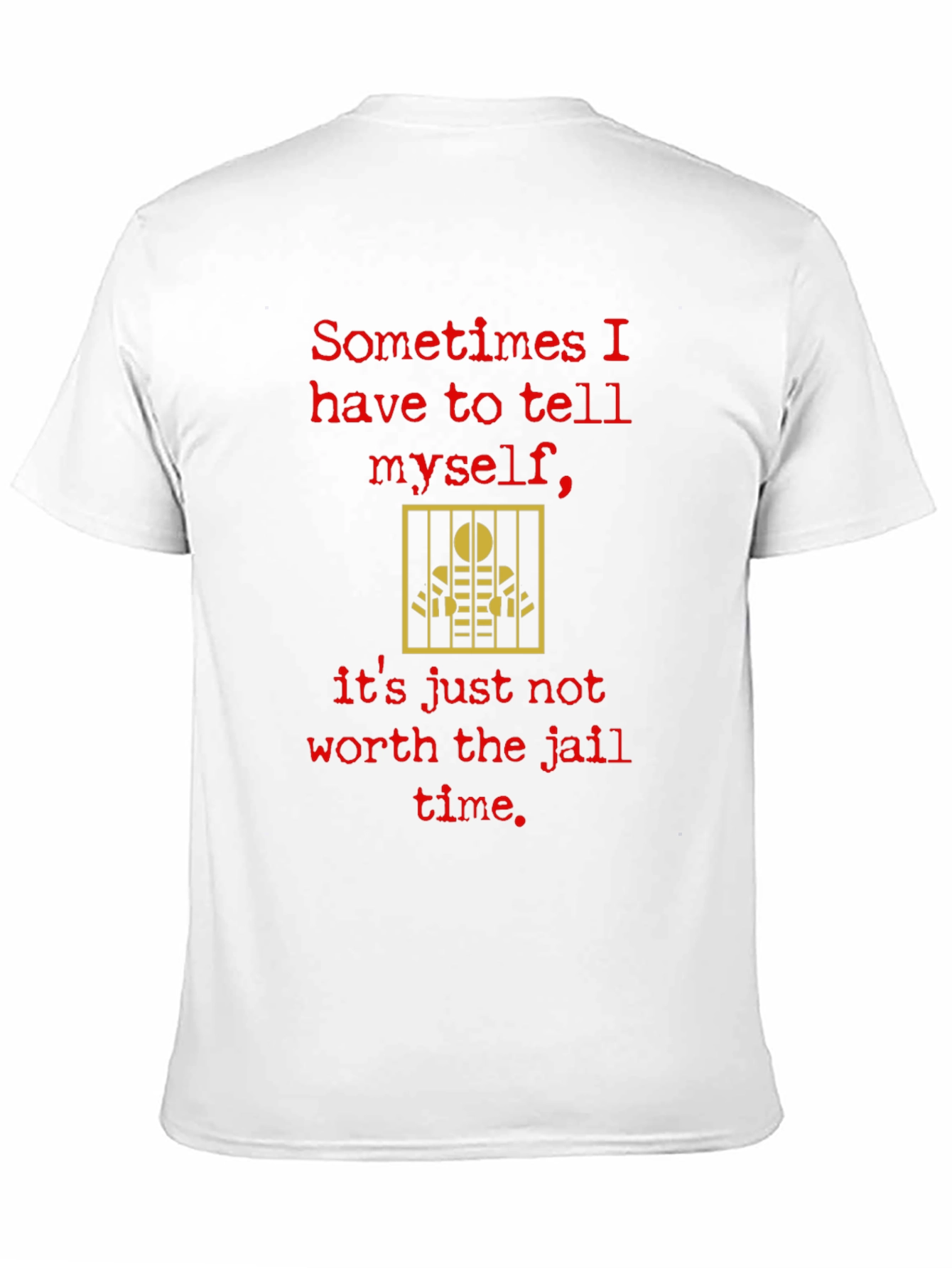 Black Funny "Jail Time" Graphic T-Shirt view 11