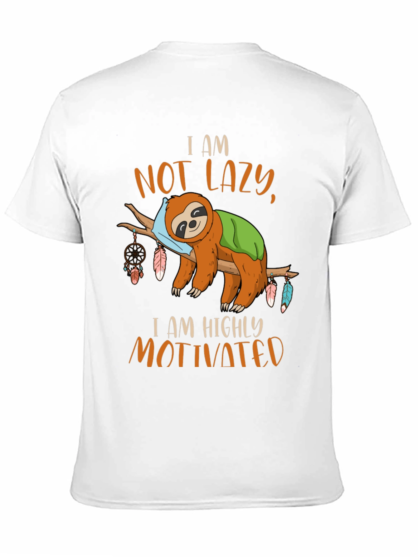 Black I Am Not Lazy Sloth Graphic Tee view 11