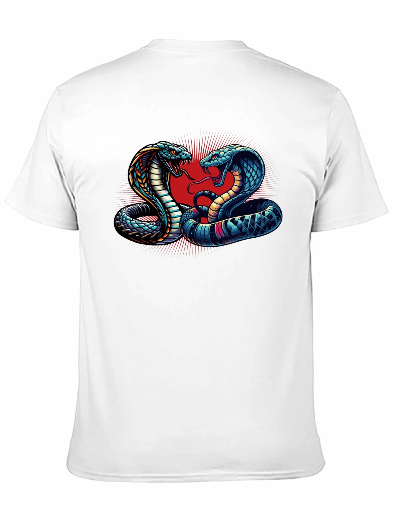 Black Cobra Clash Graphic Tee - Bold Snake Design view 11