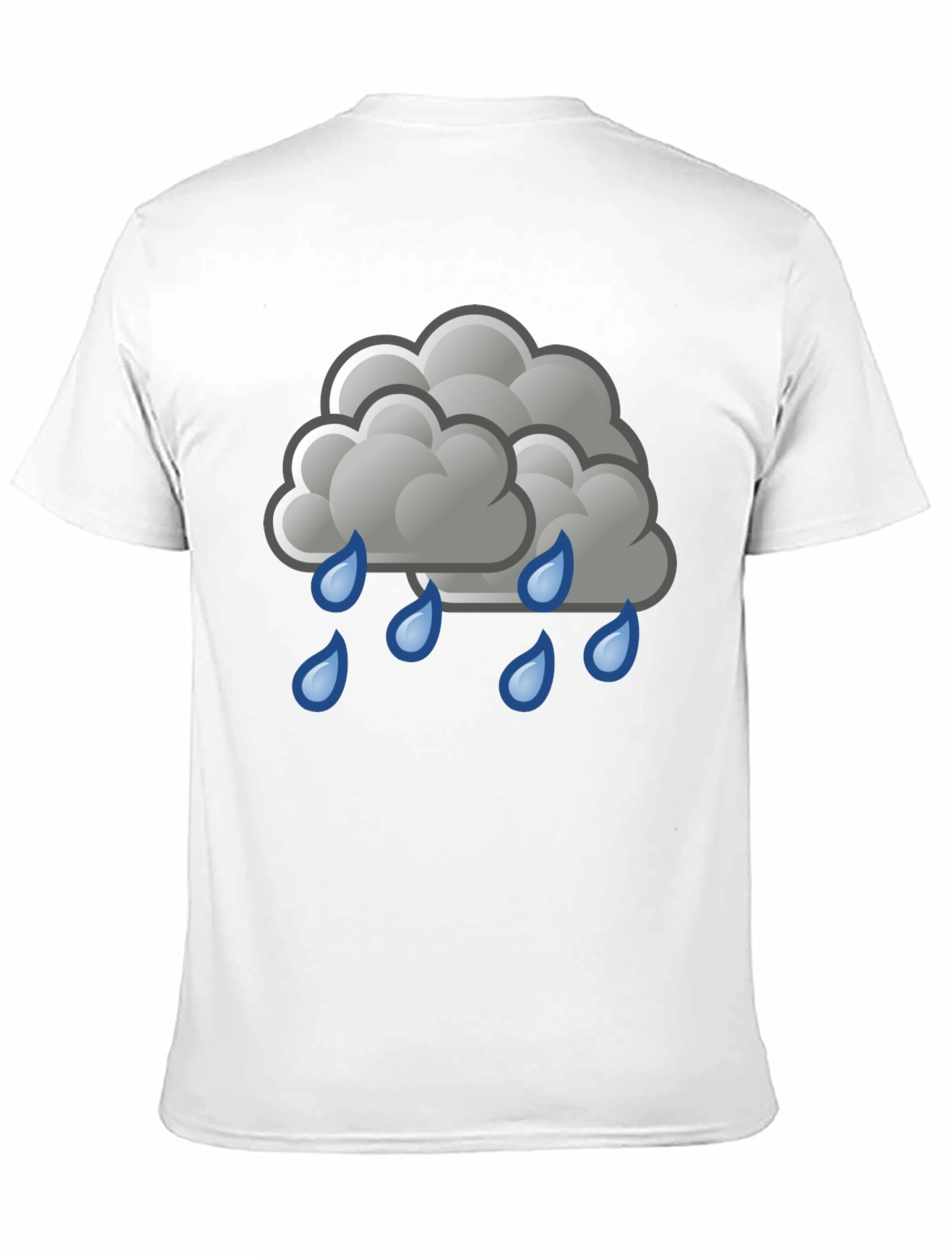 Black Rain Cloud Graphic Tee - Black Cotton Shirt view 11