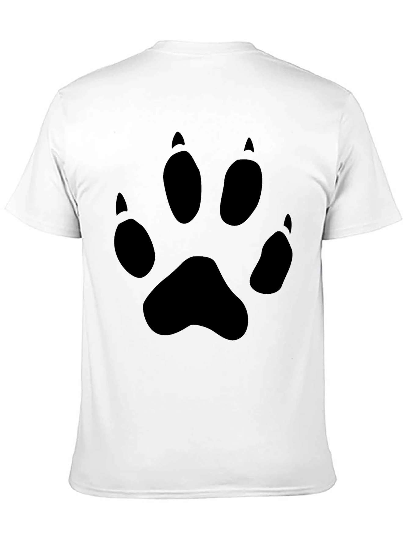 Black Black T-Shirt with Animal Paw Print Design view 11