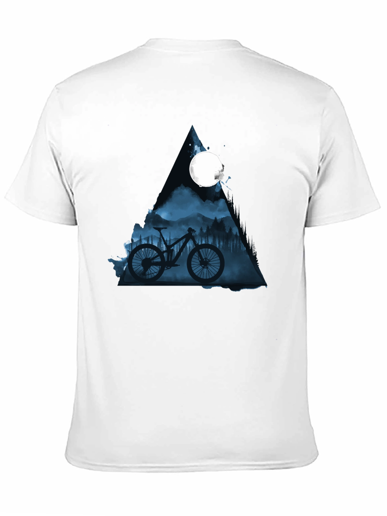 Black Mountain Bike Moon Graphic Tee - Stylish Black T-Shirt view 11