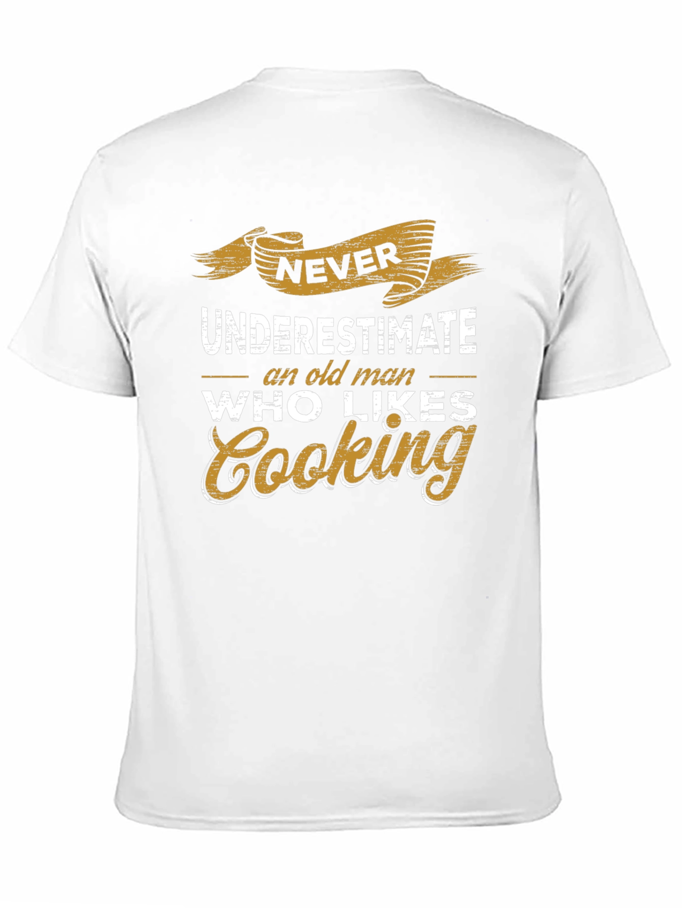Black Never Underestimate Old Man Who Likes Cooking Graphic T-Shirt view 11