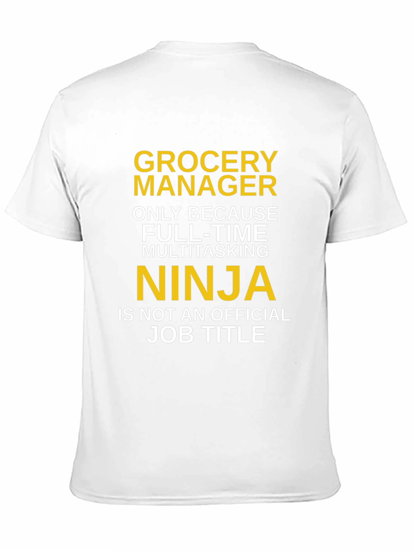 Black Grocery Manager Ninja T-Shirt view 11