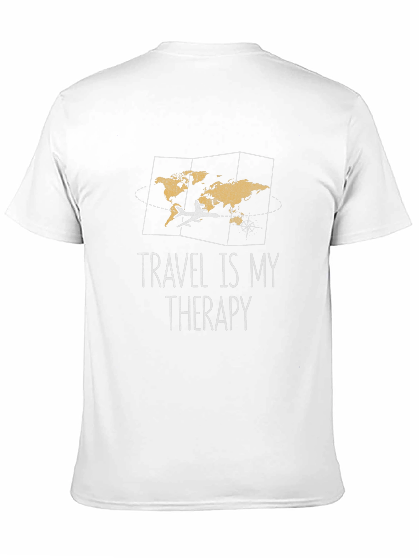Black Travel Is My Therapy Graphic T-Shirt view 11