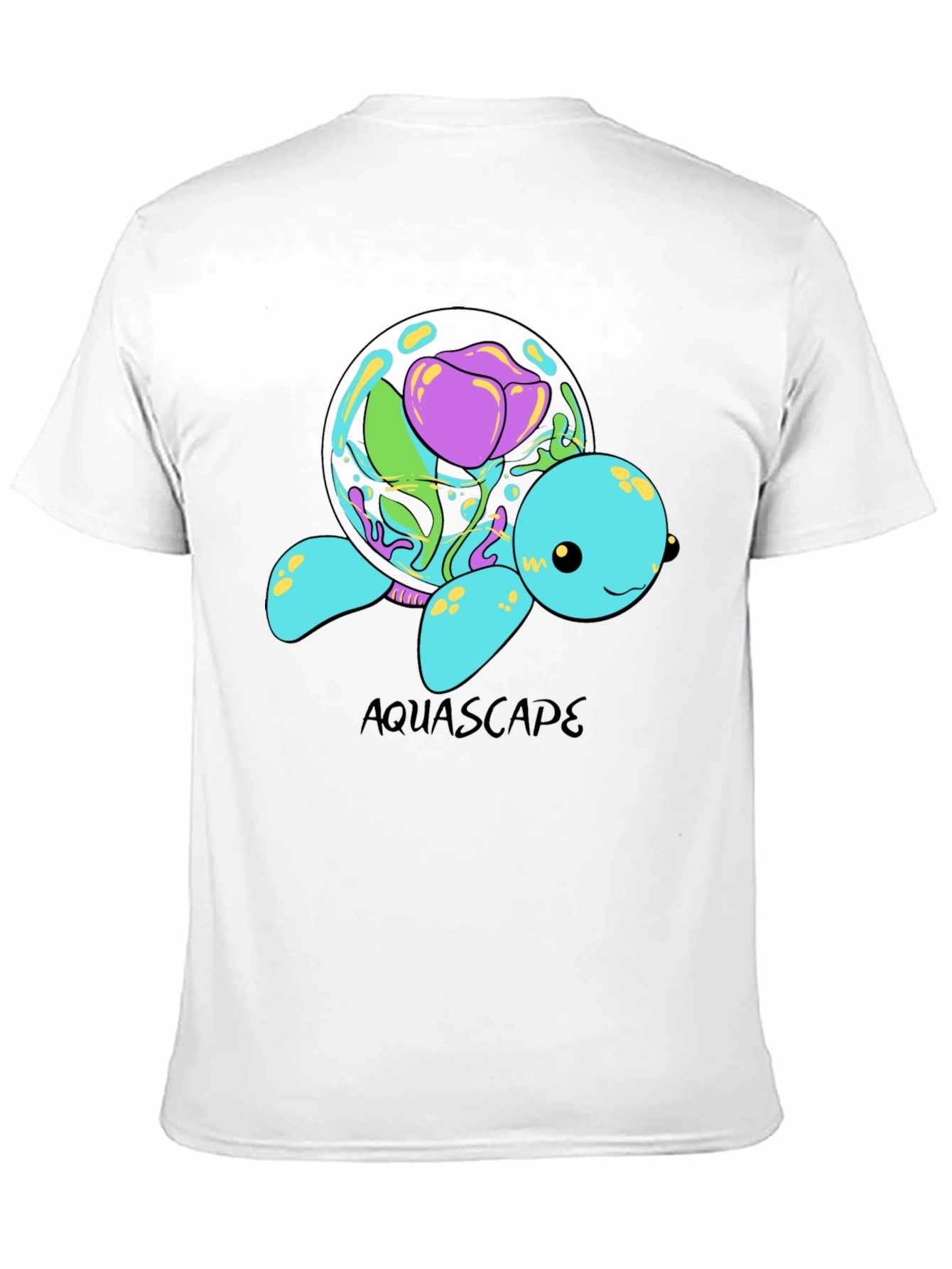Black Aquascape Turtle Graphic T-Shirt view 11