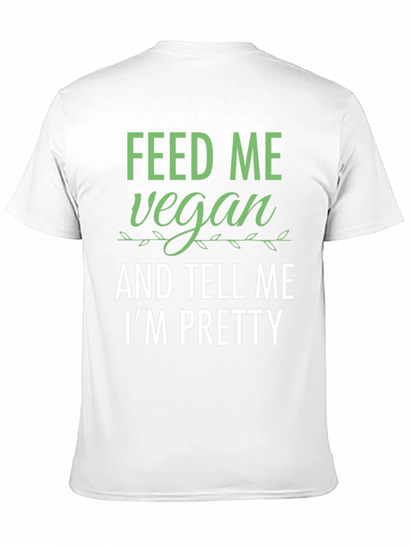 Black Feed Me Vegan Funny Graphic T-Shirt view 11