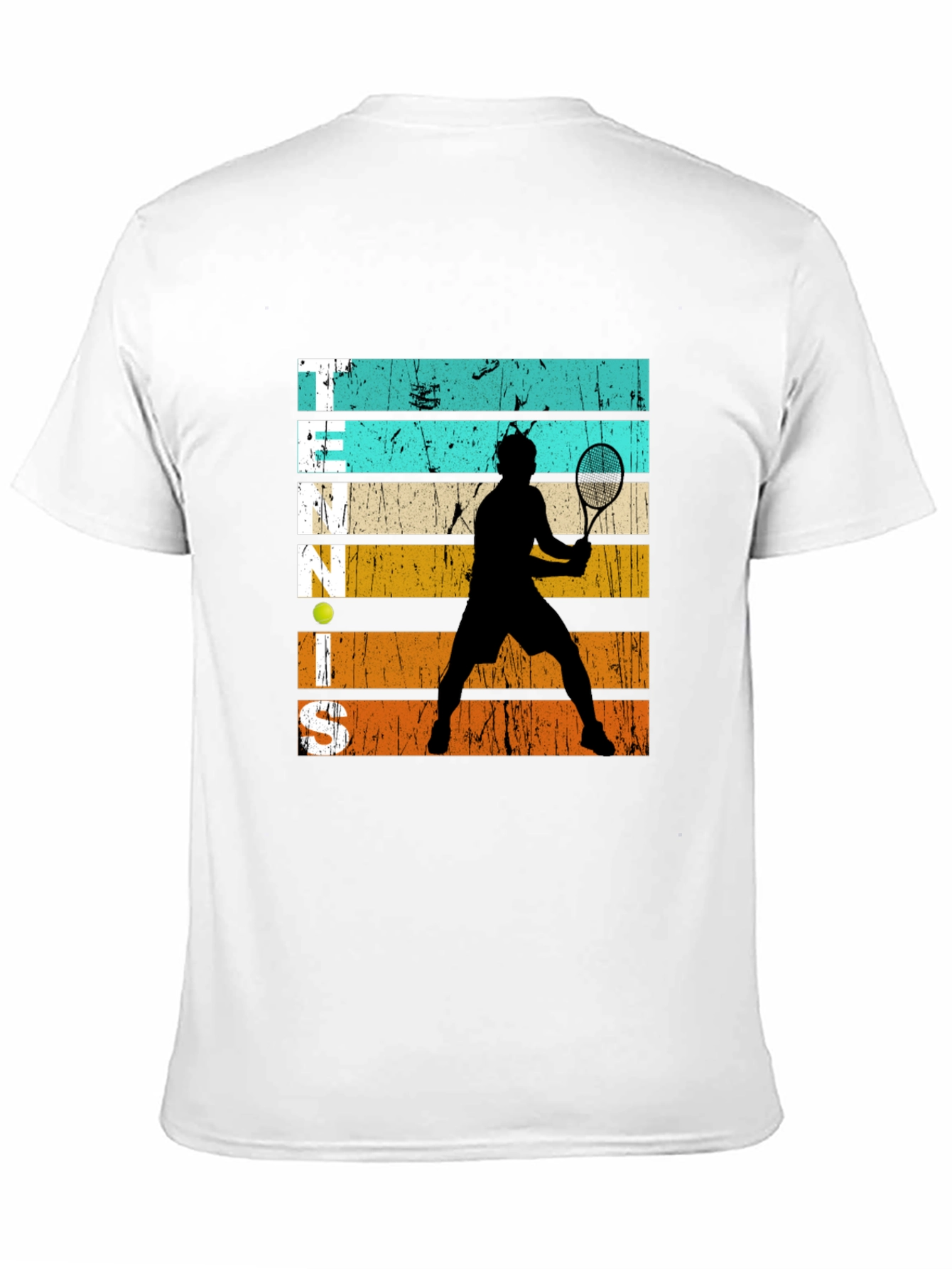 Black Retro Tennis Player Graphic T-Shirt view 11