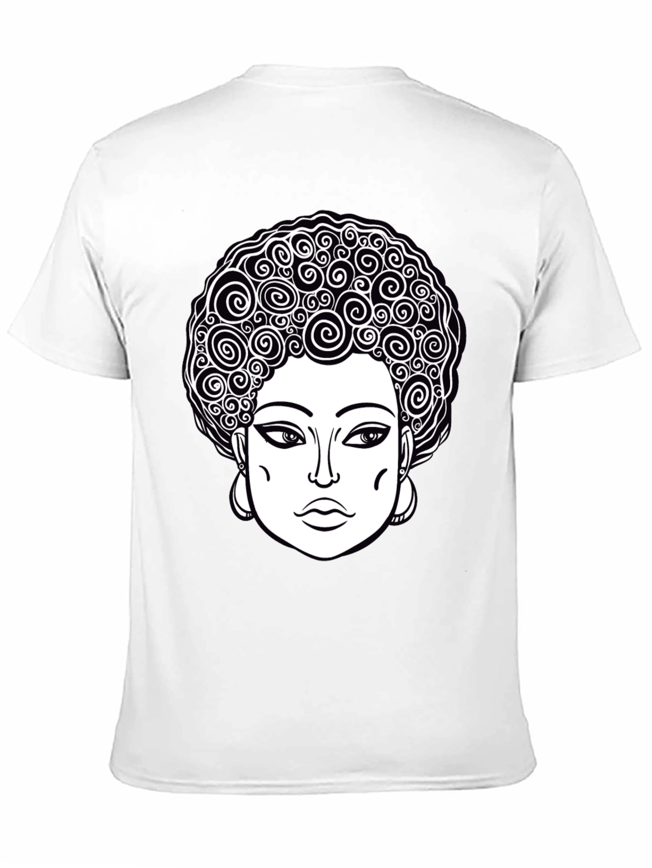 Black Afro Queen Graphic Tee - Black Unisex T-Shirt view 11