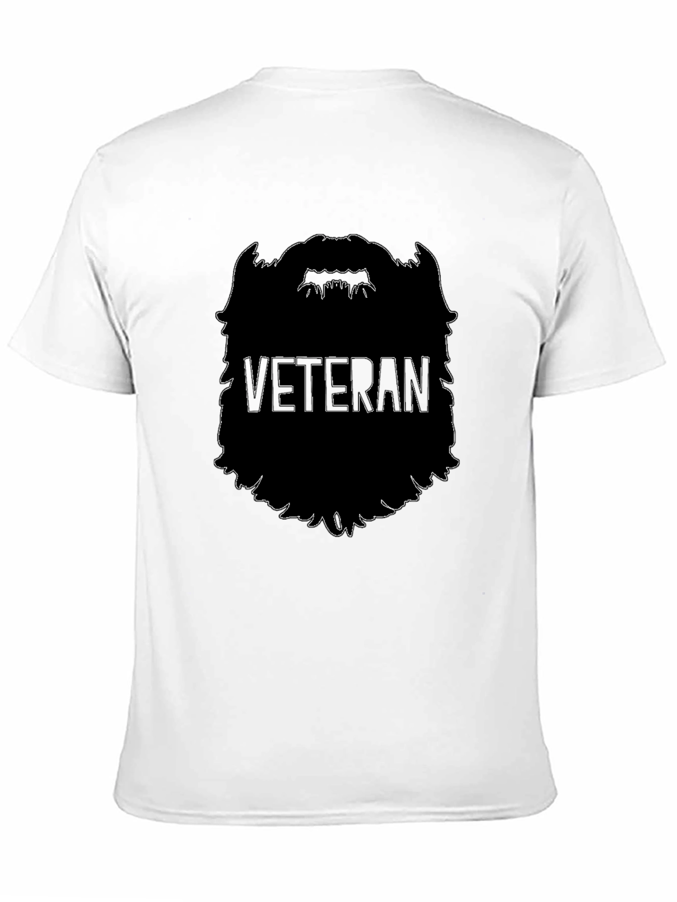 Black Veteran Beard Graphic Tee - Black view 11
