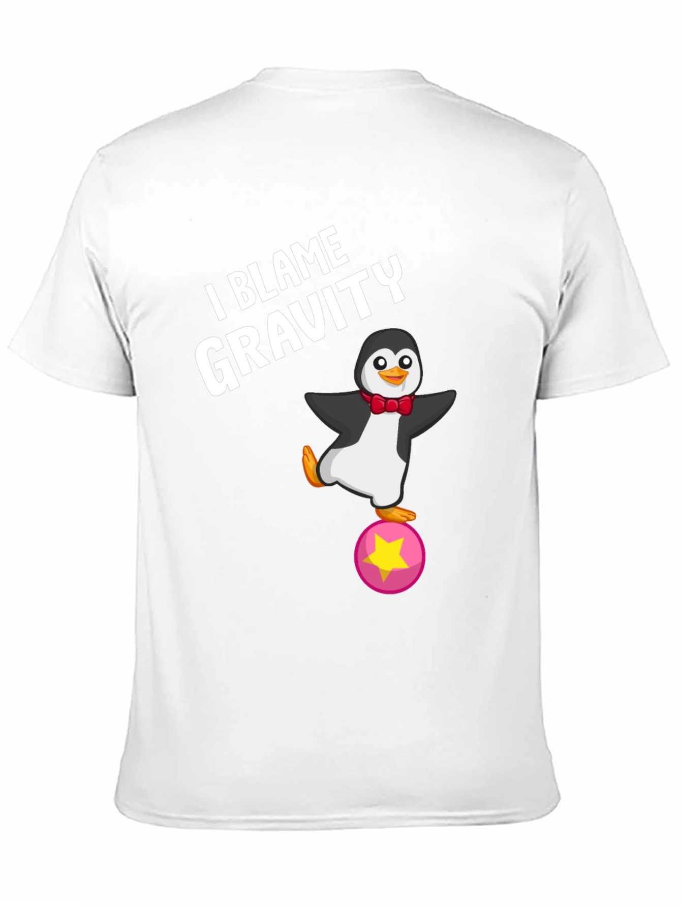 Black I Blame Gravity Penguin T-Shirt view 11