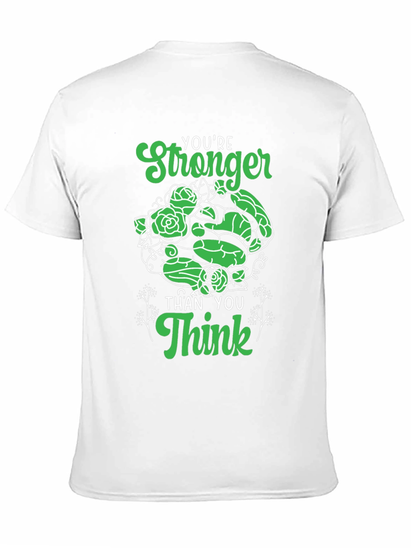 Black Stronger Than You Think Graphic Tee view 11
