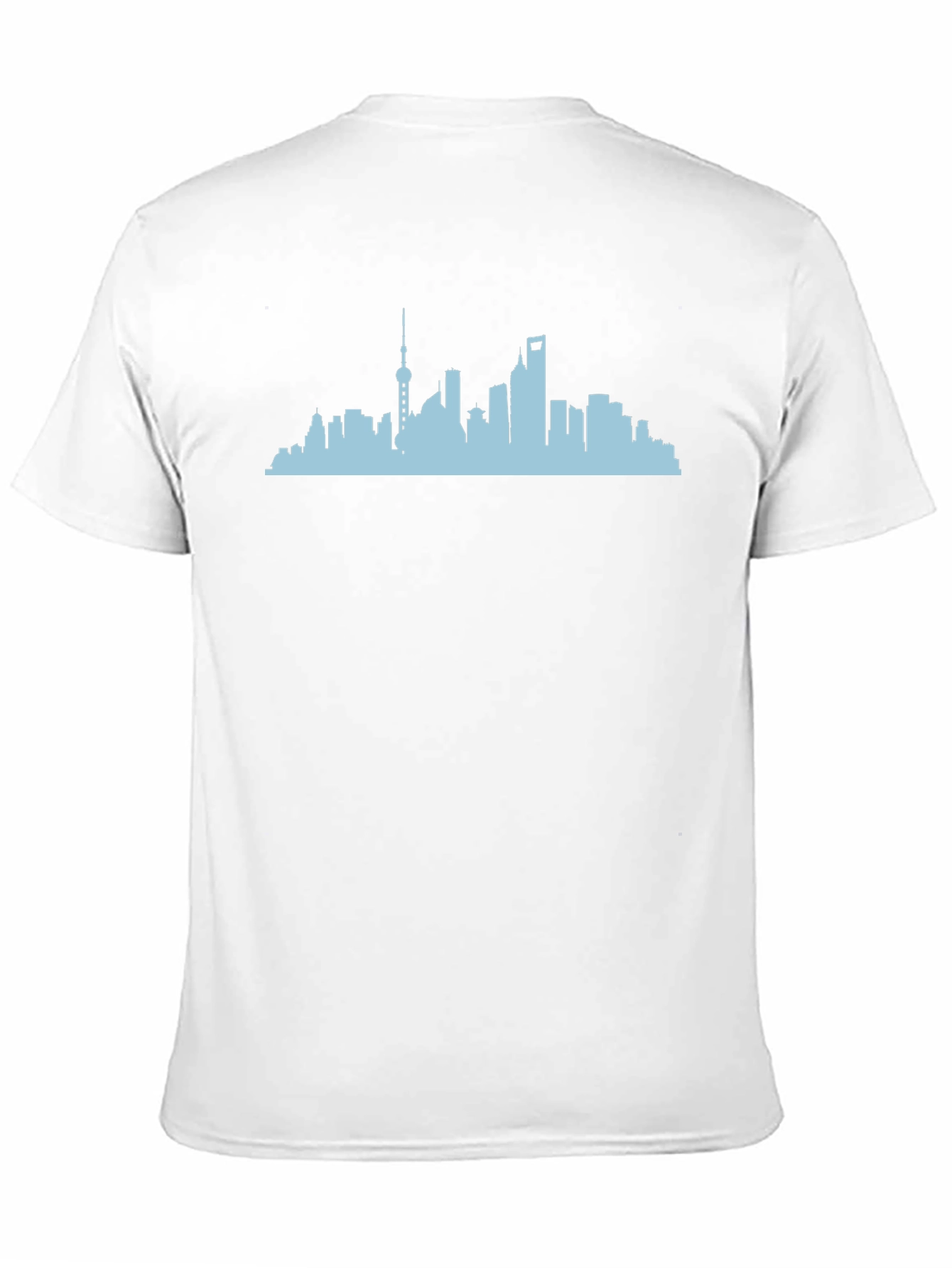 Black Shanghai Skyline Graphic T-Shirt - Black view 11
