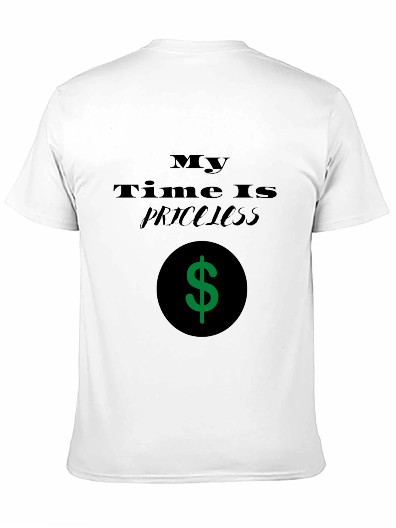 Black Priceless Time Black Graphic T-Shirt view 11
