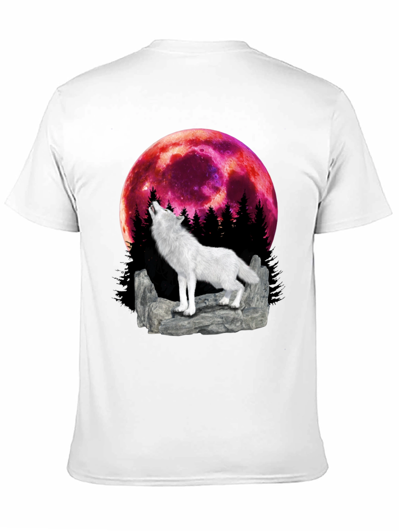 Black Wolf Howling at the Moon Graphic Tee view 11