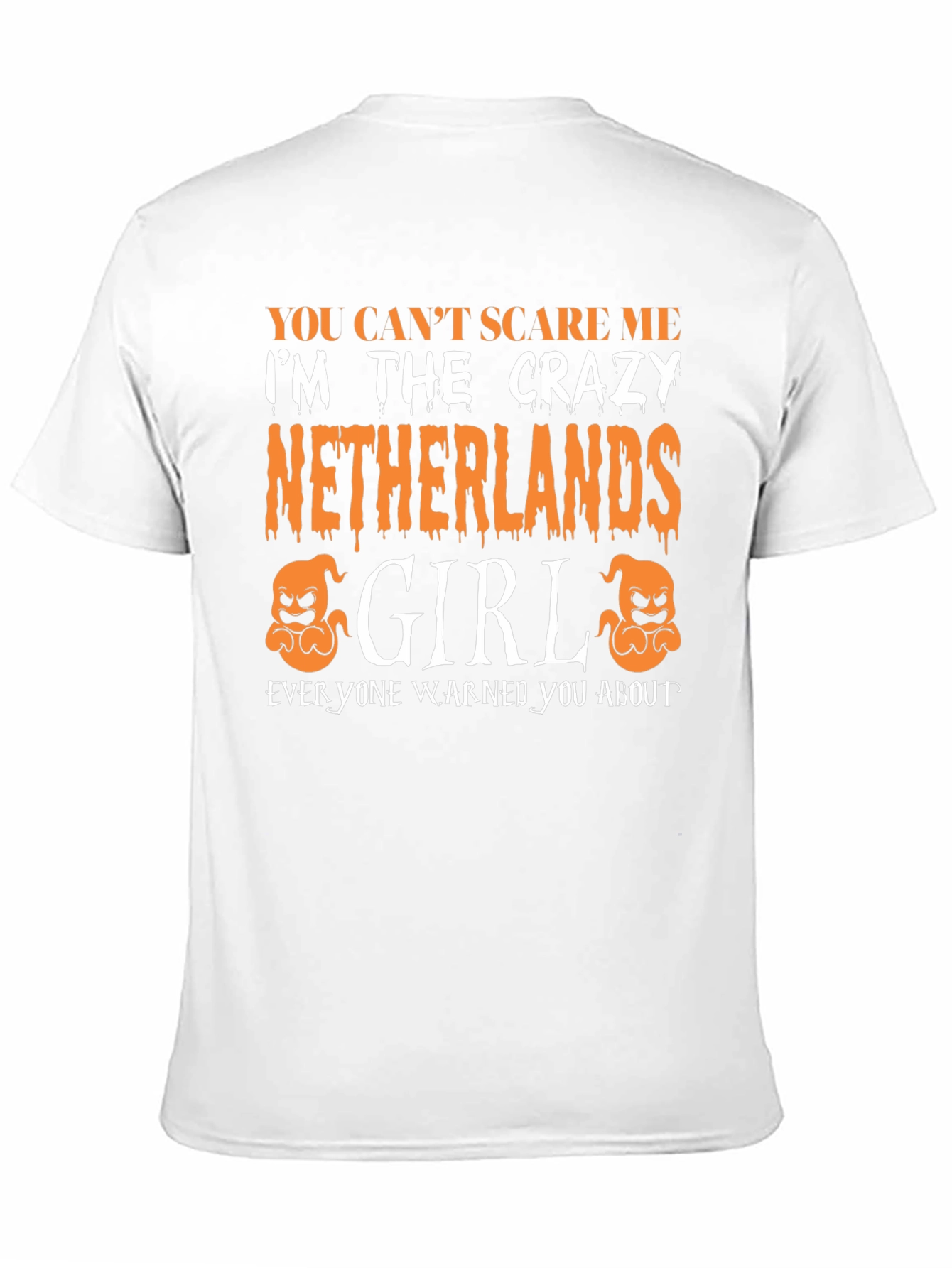 Black Crazy Netherlands Girl Halloween T-Shirt view 11