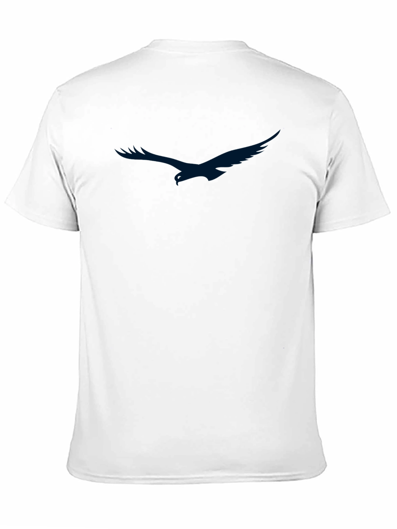 Black Men's Black T-Shirt with Eagle Graphic view 11