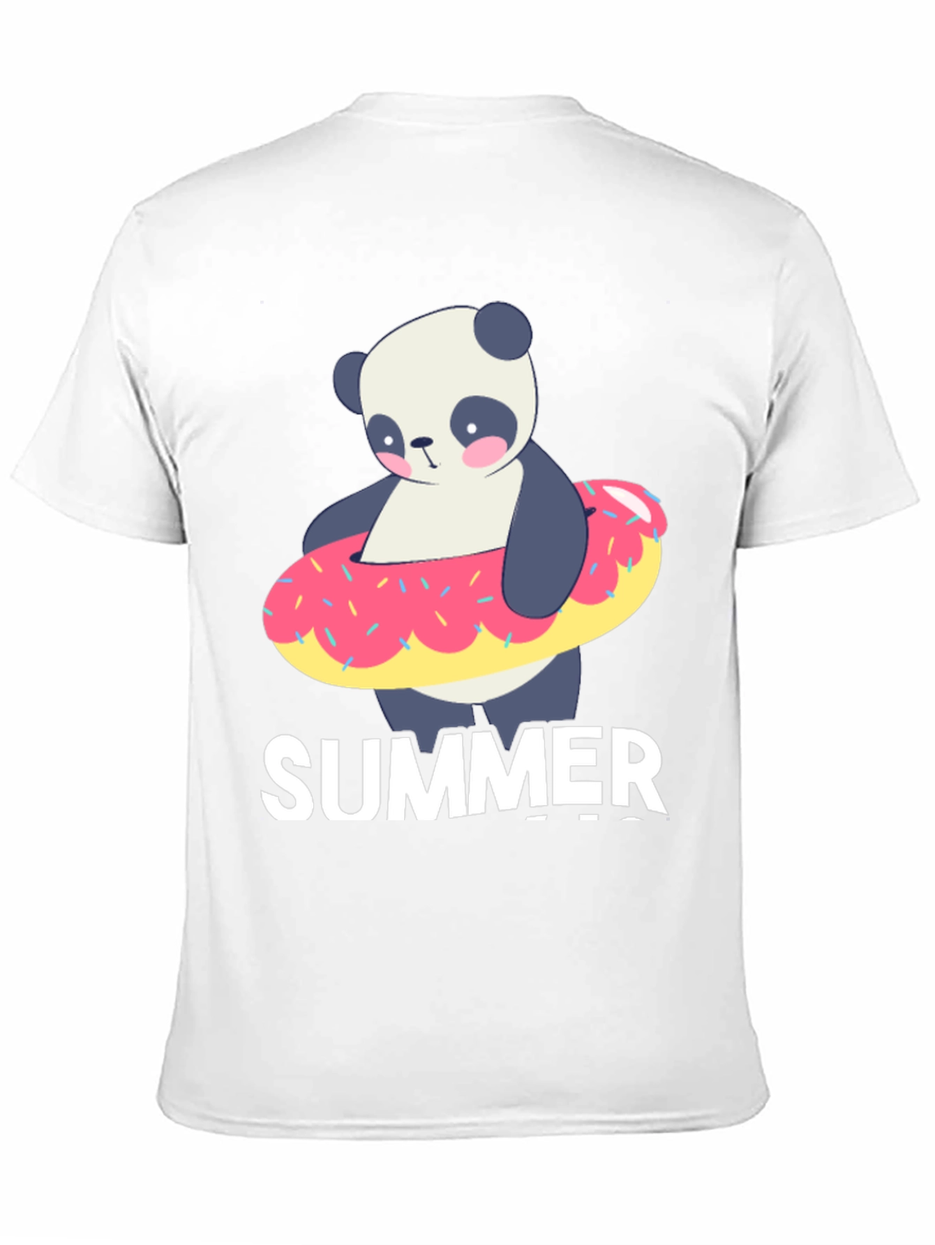 Black Summer Panda Doughnut T-Shirt view 11