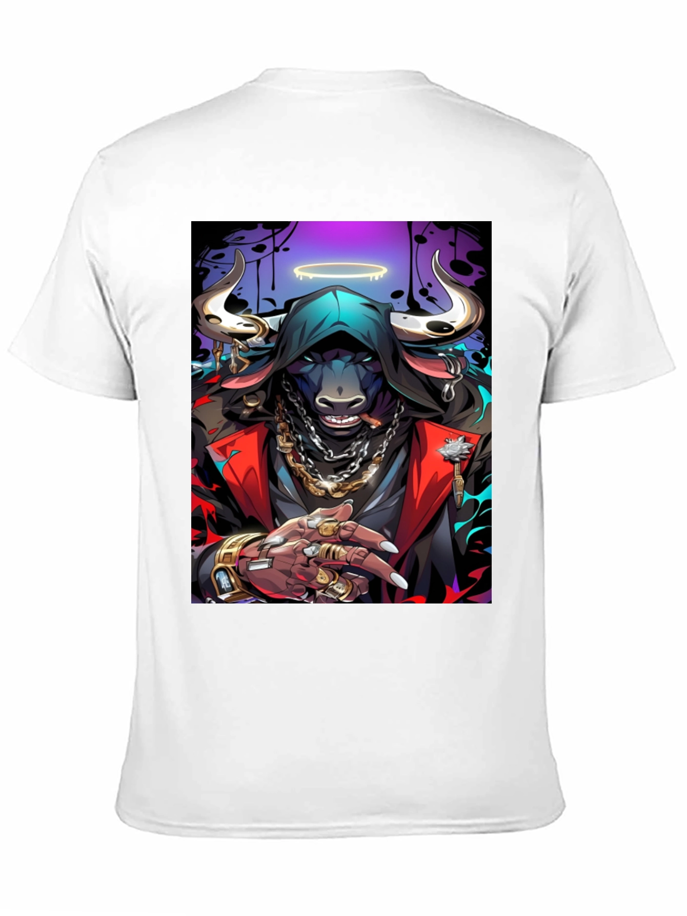 Black Bull Gangster Graphic Tee - Urban Style T-Shirt view 11