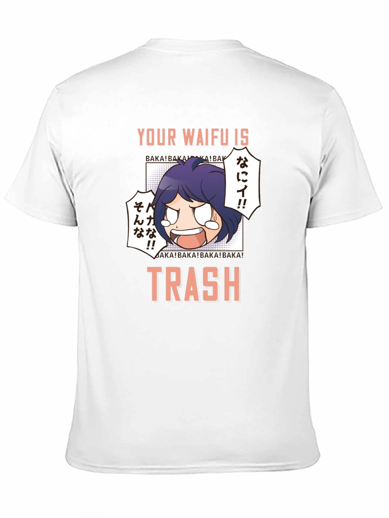 Black Your Waifu is Trash T-Shirt Anime Manga Graphic Tee view 11