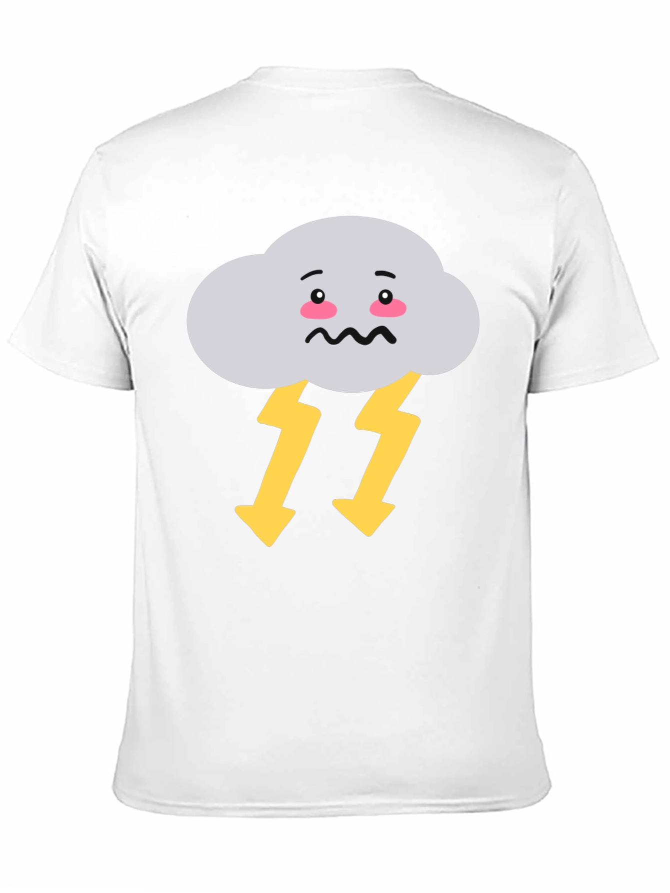 Black Stormy Cloud T-Shirt - Graphic Print Tee view 11
