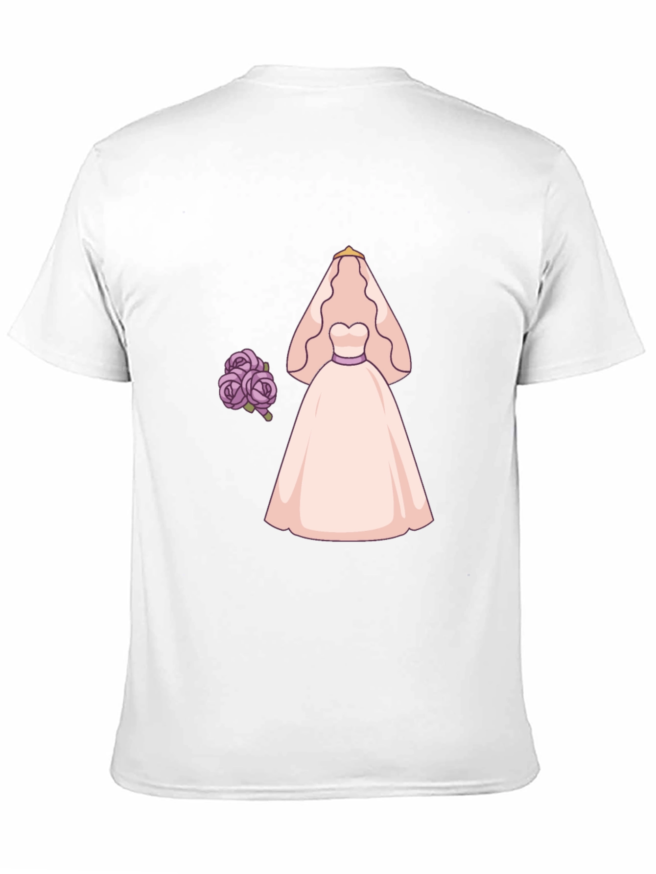 Bride to Be T-Shirt - Wedding Dress & Flowers - 11