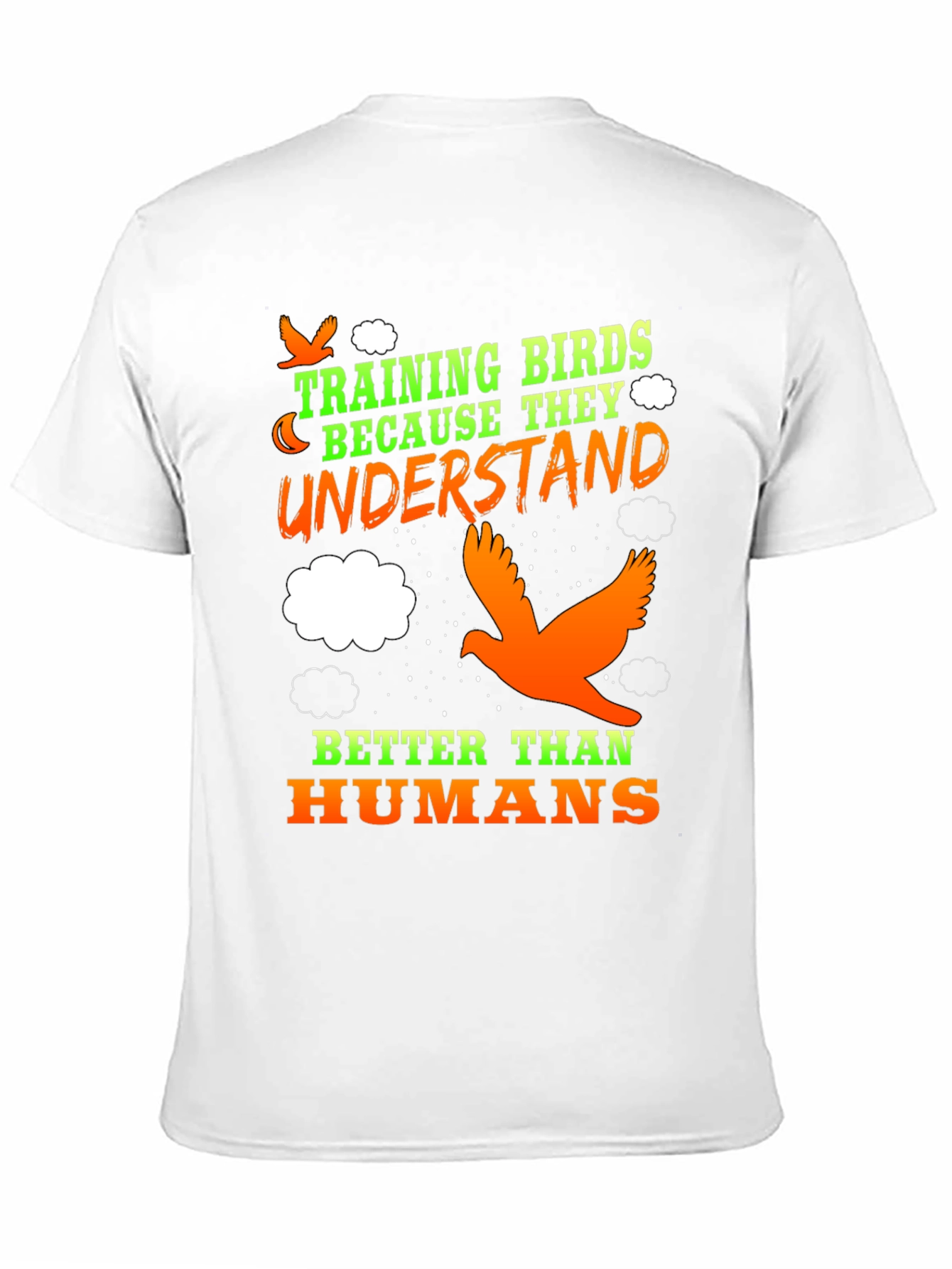 Black Training Birds Funny T-Shirt view 11
