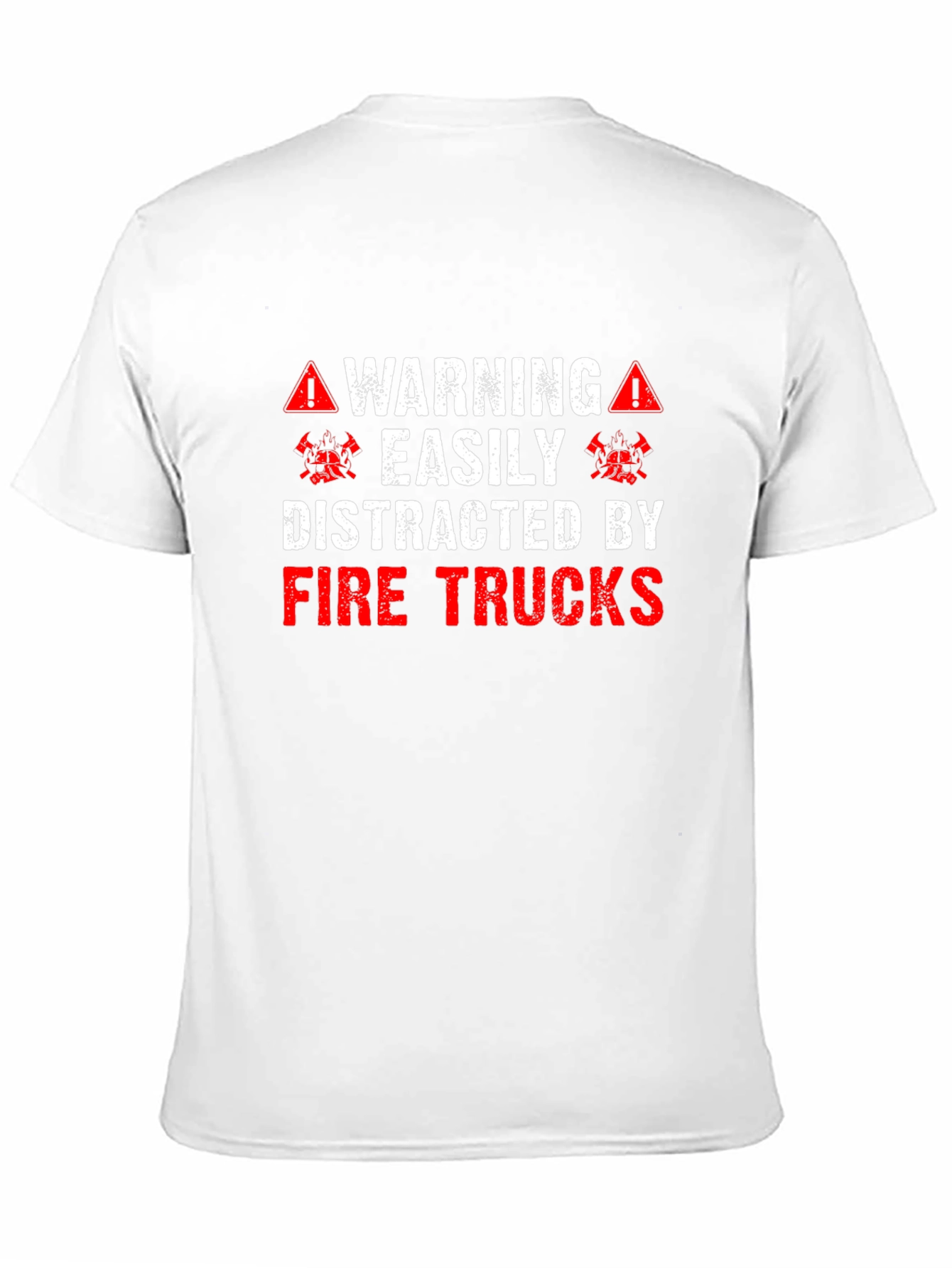Black Fire Truck Distraction T-Shirt view 11