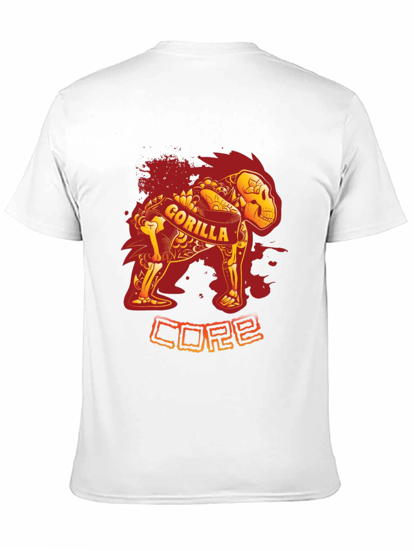 Black Gorilla Core Black T-Shirt - Unique Design view 11