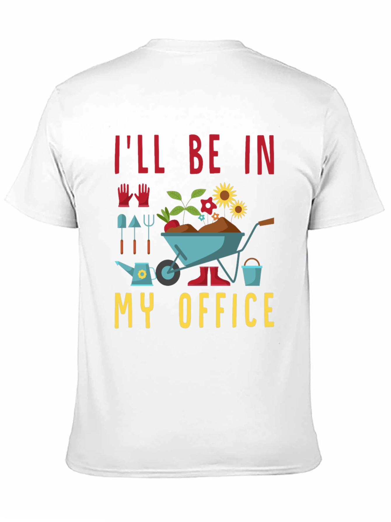Black Gardening Office T-Shirt -  Horticulture Humor Tee view 11
