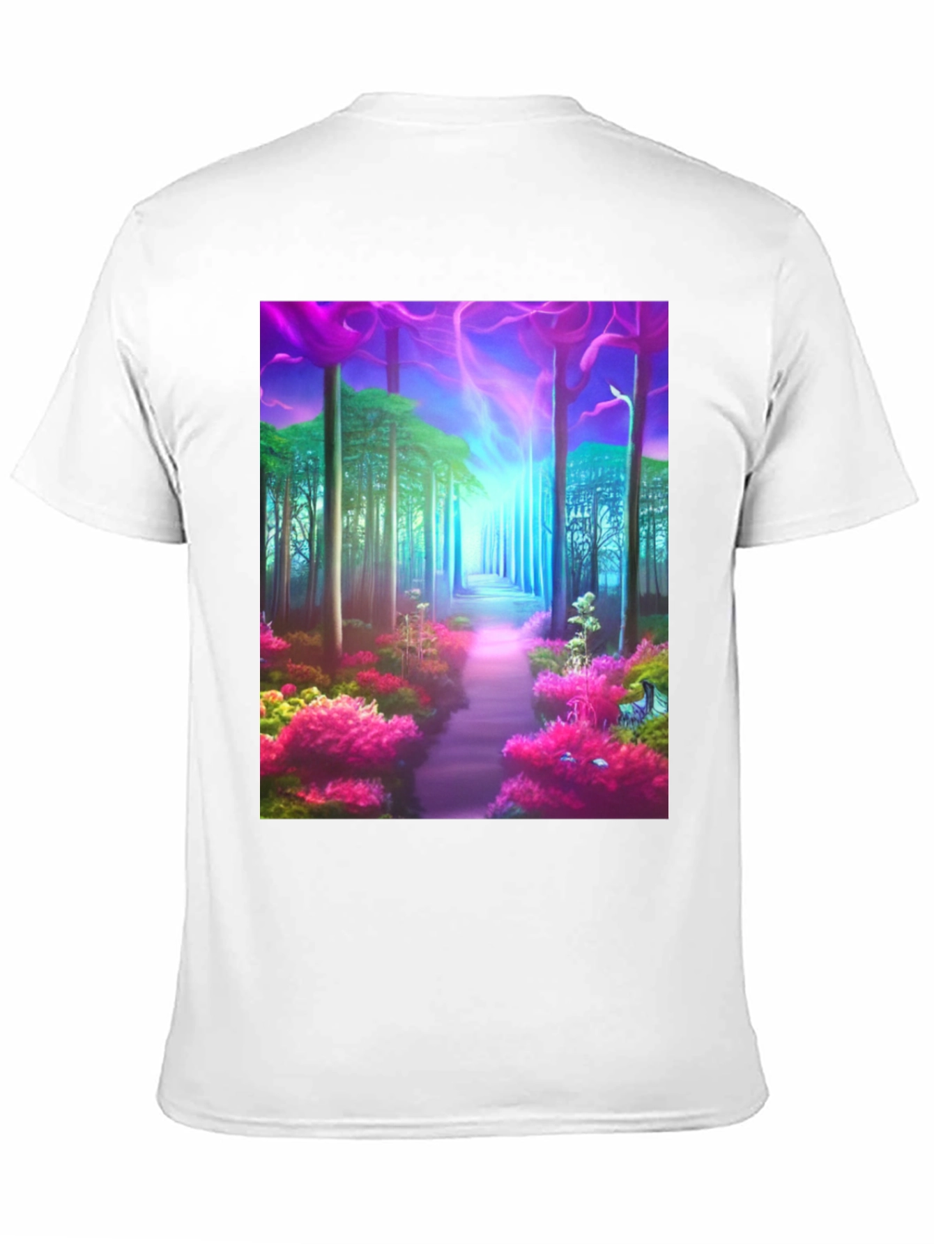 Black Enchanted Forest Graphic T-Shirt view 11