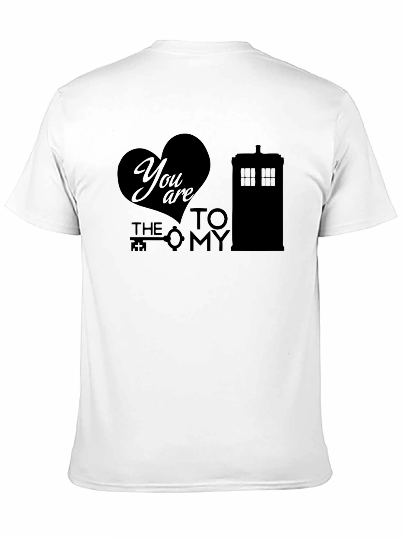 Black You Are the Key To My TARDIS Black Graphic T-Shirt view 11