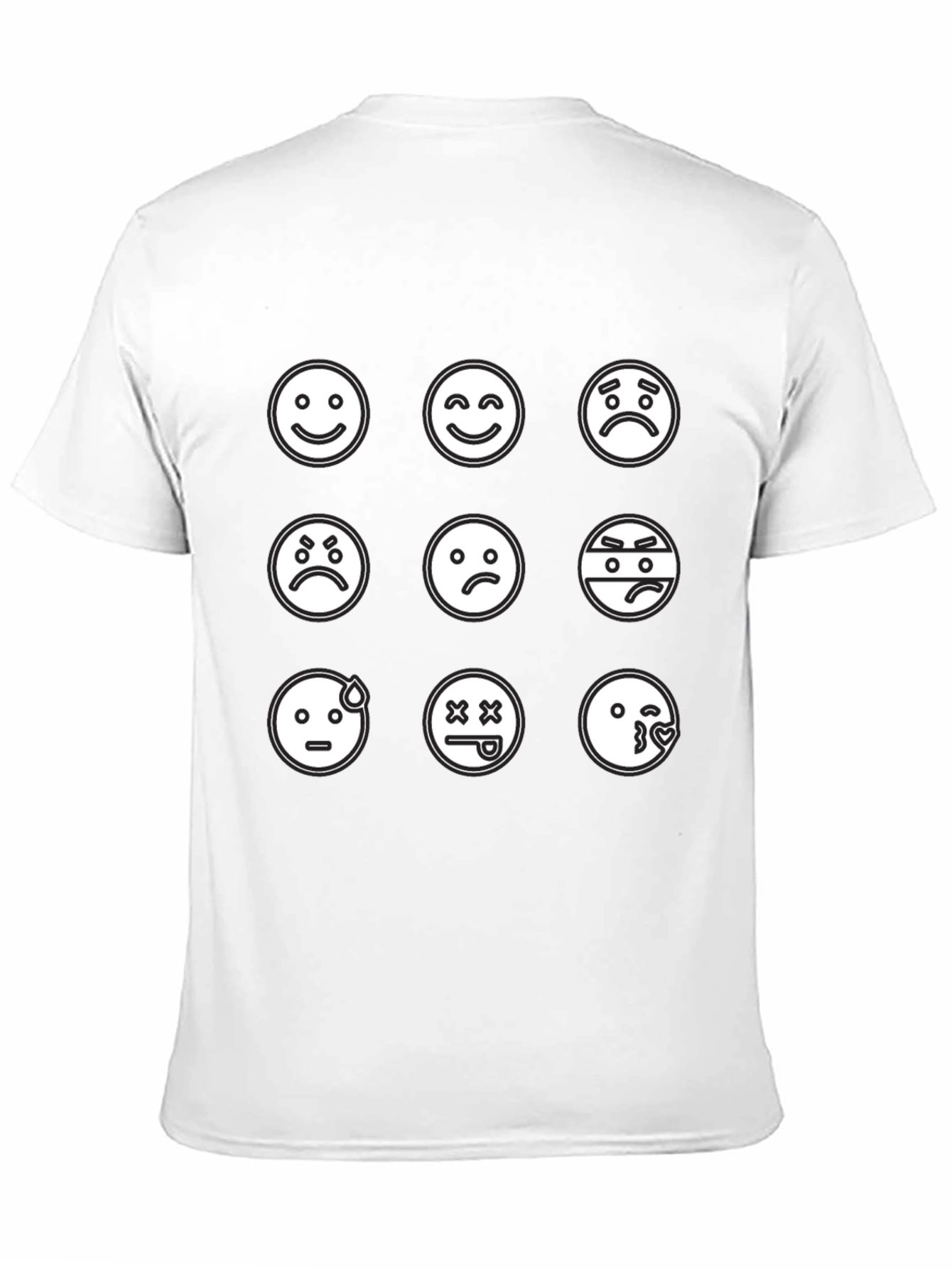 Black Emoji Mood T-Shirt - Black view 11