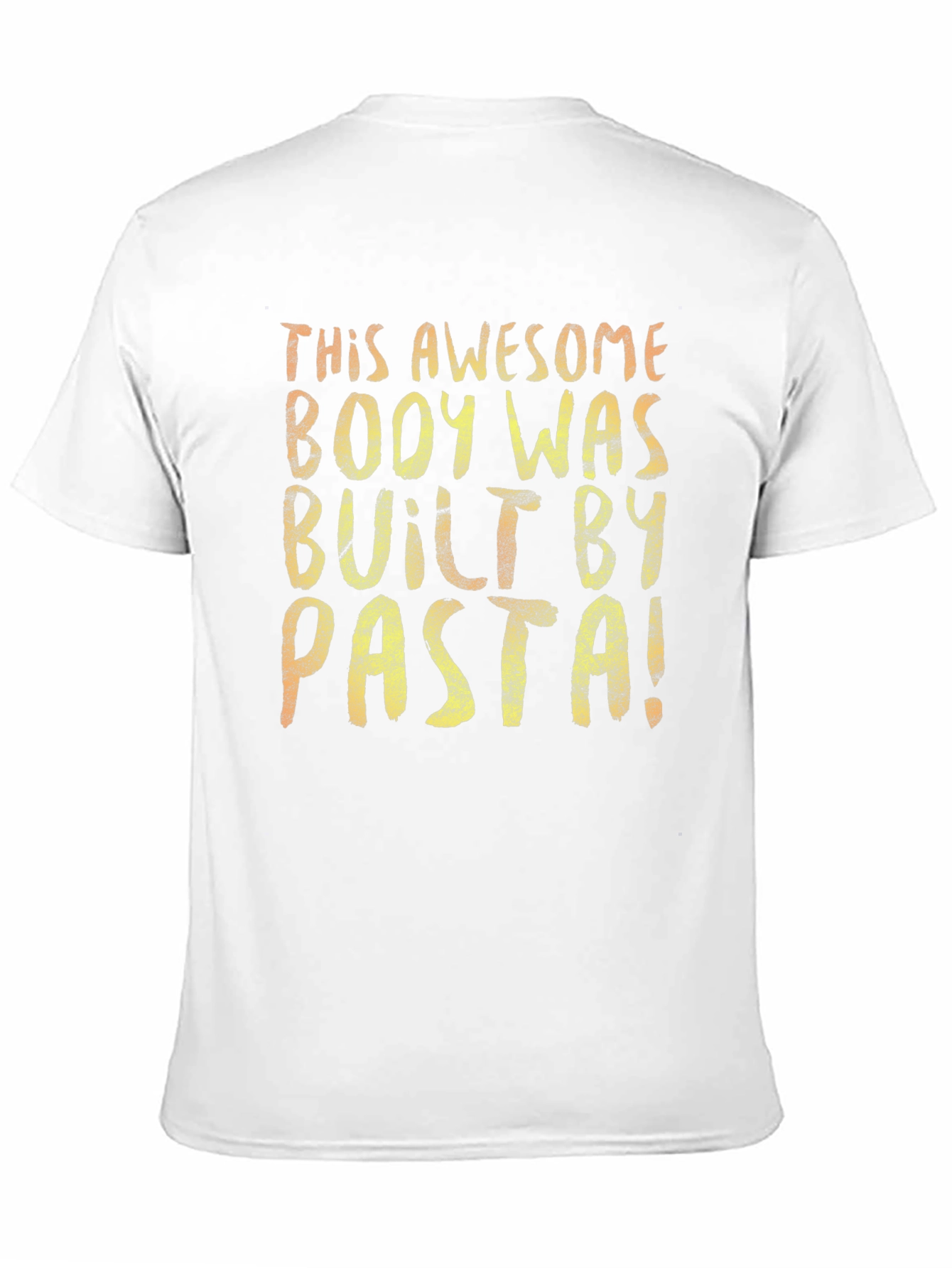 Black Awesome Body Built By Pasta T-Shirt view 11