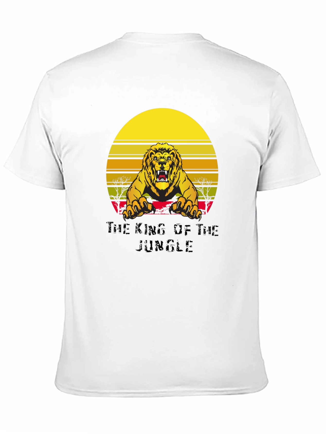 Black King of the Jungle Lion Graphic Tee - Unisex view 11