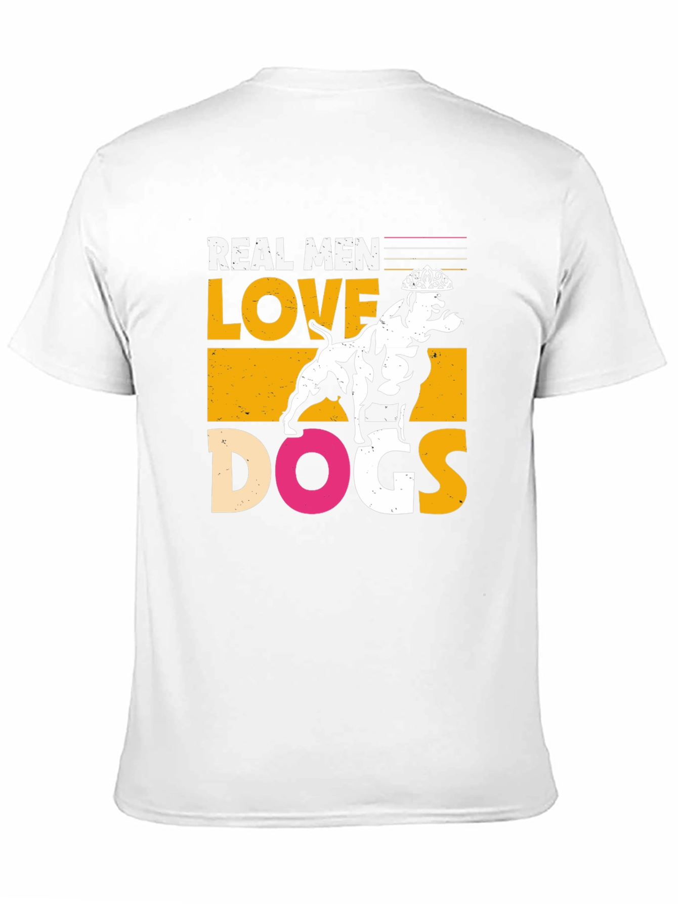 Black Real Men Love Dogs Graphic T-Shirt - Black view 11