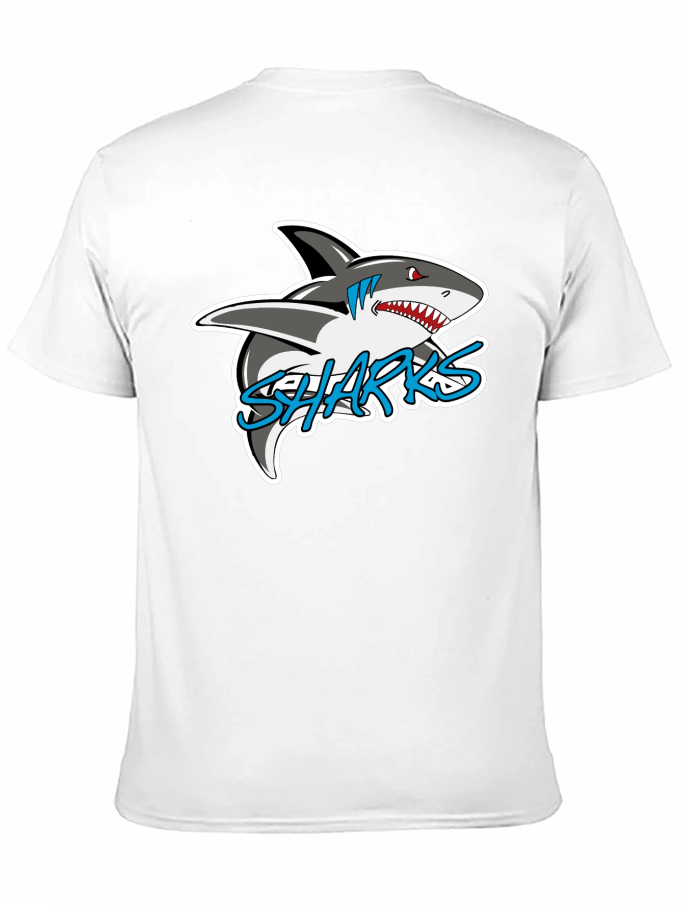 Black Sharks Graphic Black T-Shirt view 11