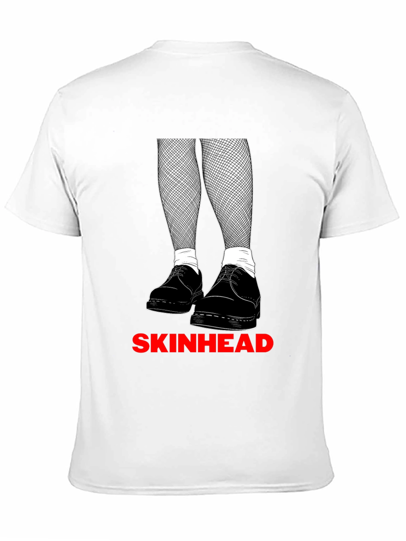 Black Skinhead Graphic Tee - Black Crew Neck T-Shirt view 11
