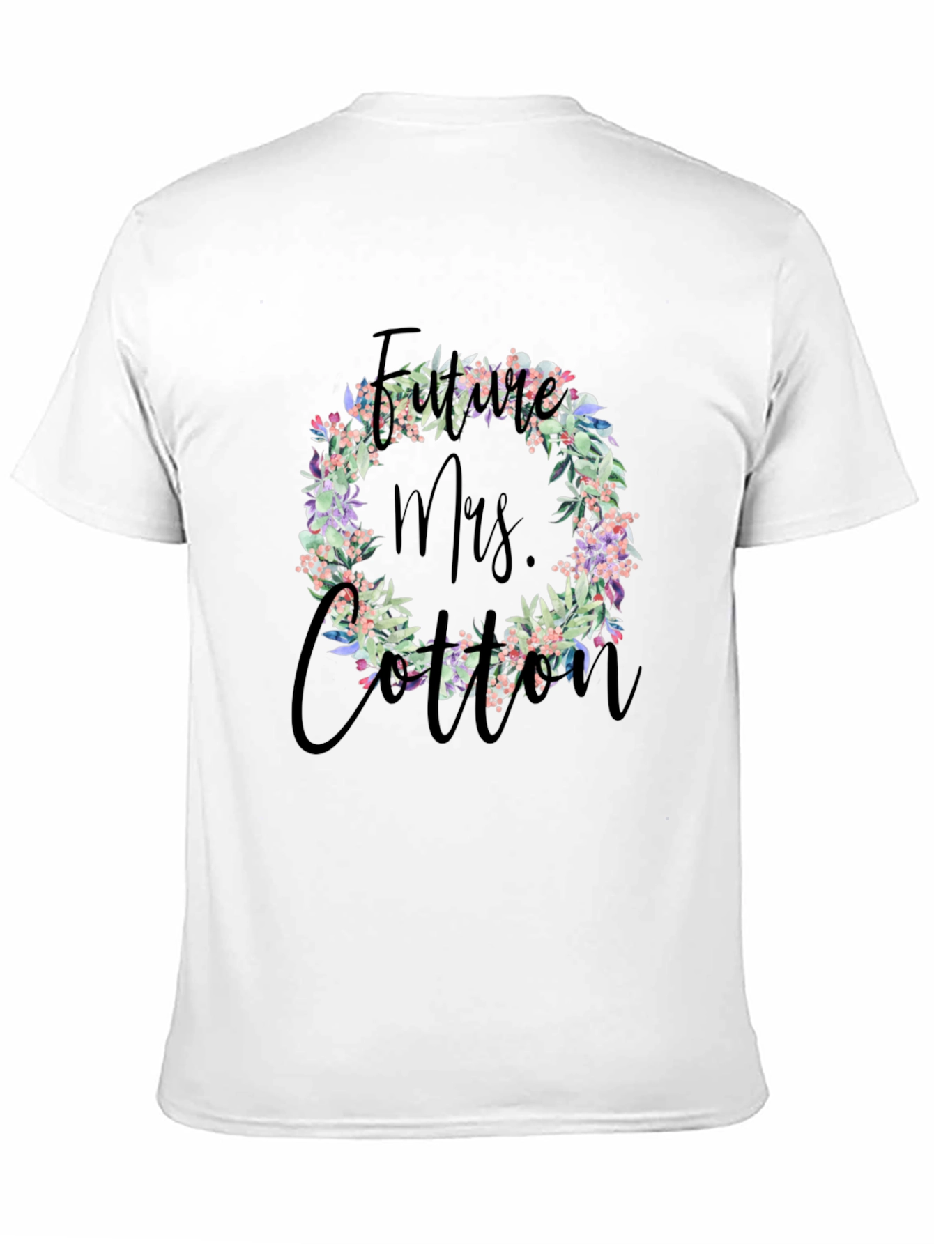 Future Mrs. Cotton Floral Wreath T-Shirt - 11